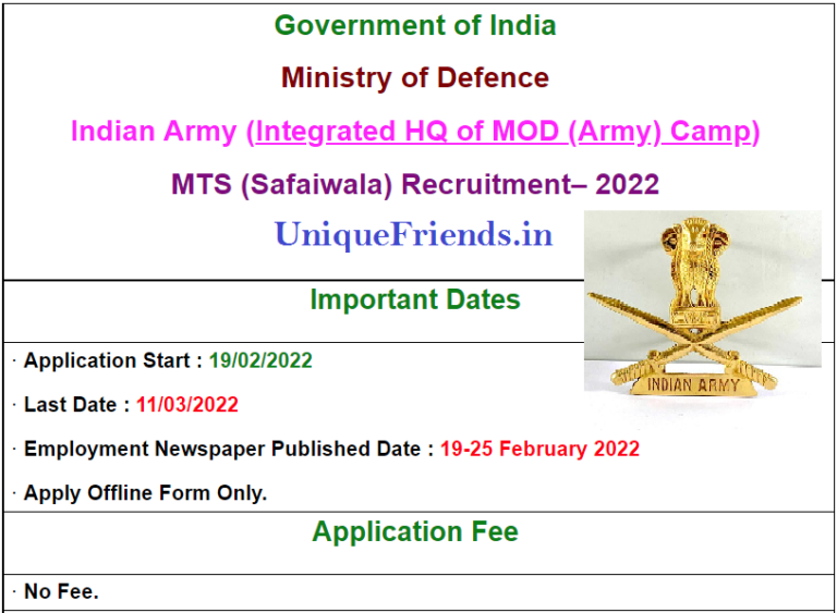 Military Hospital ARMY HQ Southern Command Recruitment 2022 » 10th Pass