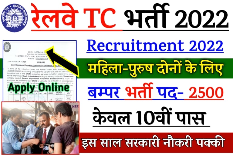 Railway TC Recruitment 2022 » Ticket Clerk 2450 New Vacancy Out