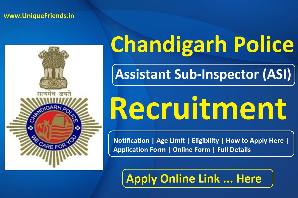Chandigarh Police ASI Recruitment 2022 Apply Online : 49 Posts Notification at chandigarhpolice.gov.in | Big News