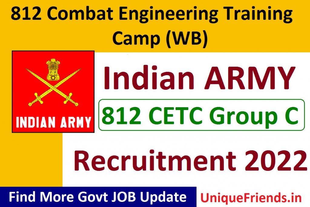 Indian ARMY 812 CETC Recruitment 2022 » MTS, Welder Post | Eligibility Check | Big Update 