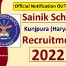 Sainik School Kunjpura Recruitment 2022 Apply Online PGT Post Notification Big News