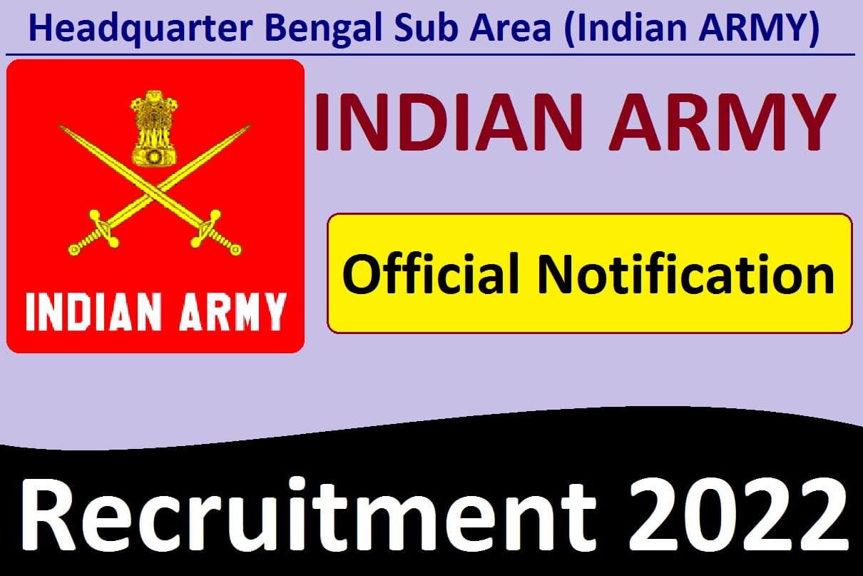 Breaking News Headquarter Bengal Sub Area MTS Recruitment 2022 Apply For Multi Tasking Staff Notification