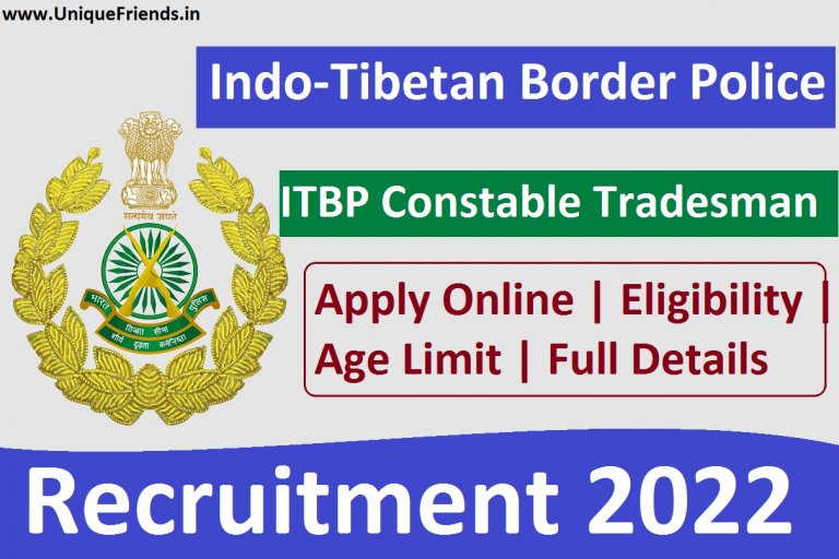 ITBP Constable Tradesman Recruitment 2022 Online Apply For 287 Post Big New Update