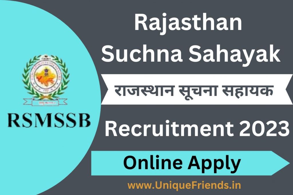 Rajasthan Suchna Sahayak Recruitment 2023 » Apply Online 2730 Post Age Limit Check Posts Salary Eligibility