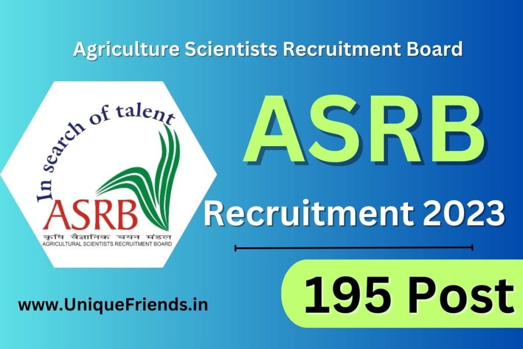 ASRB Recruitment 2023, Notification Out For 195 Post Salary, Apply Online