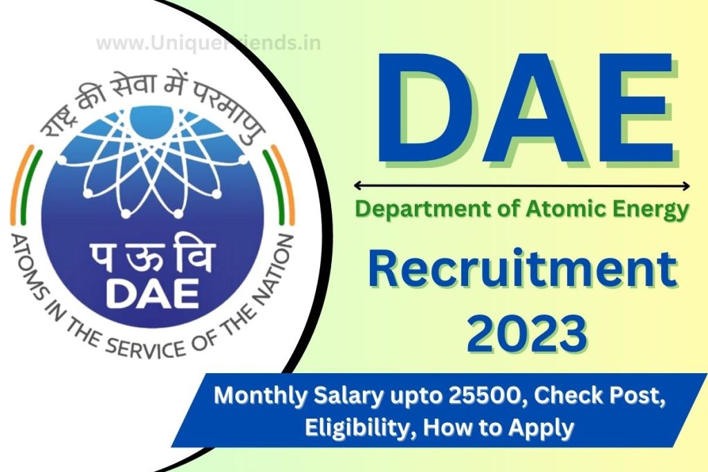 DPS DAE Recruitment 2023 Monthly Salary upto 25500, Check Post