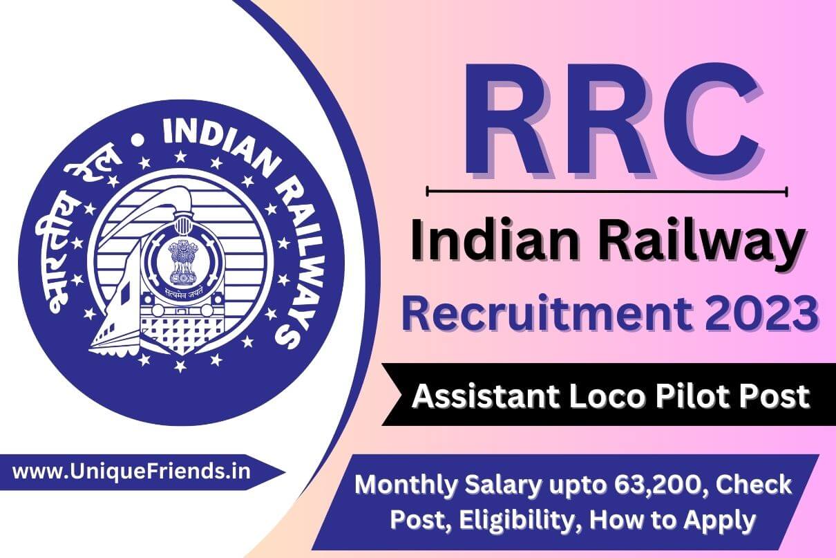 Indian Railway Recruitment 2023 Monthly Salary upto 63,200, Check Post