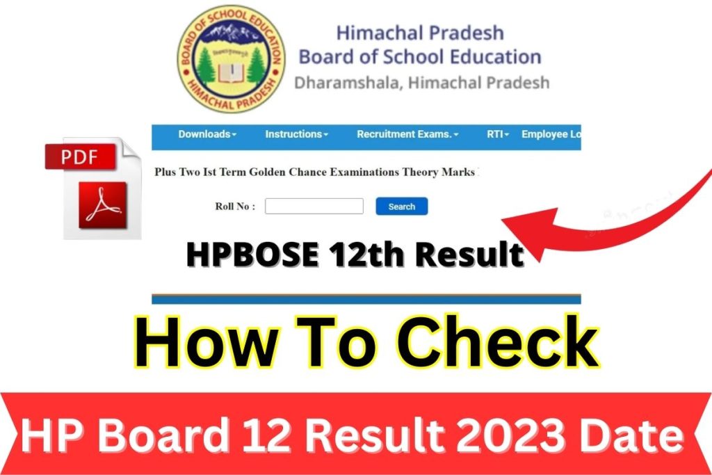 HPBOSE 12th Class Result 2023 Link, HP Board 12 Result Date