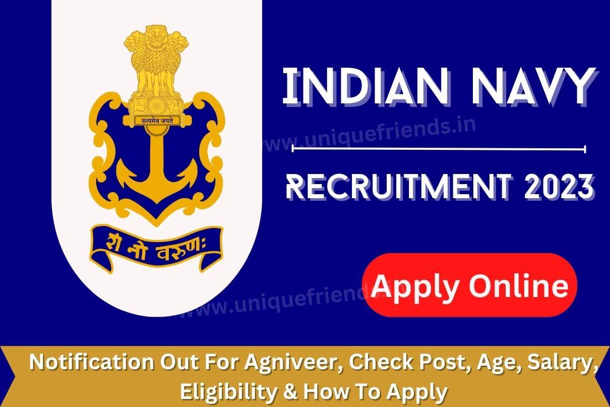 Indian Navy Recruitment 2023 Notification Out For Agniveer, Check Post, Age, Salary, Eligibility & How To Apply