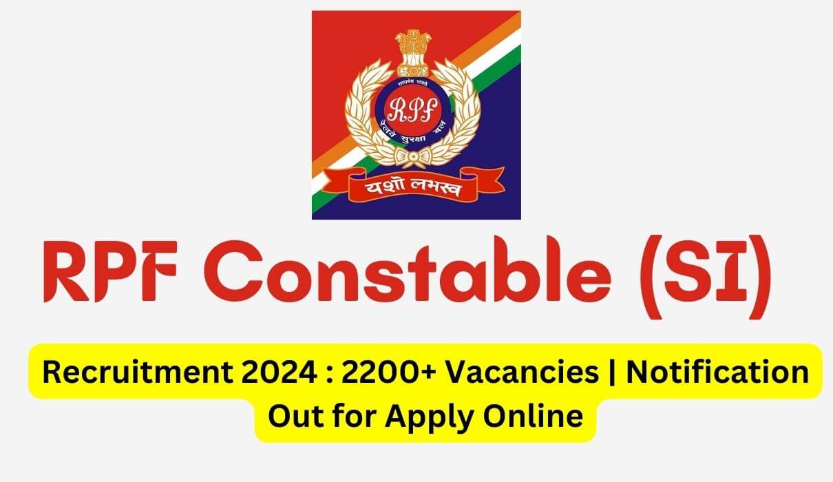 RPF Constable Recruitment 2024 2200+ Vacancies Notification Out for