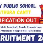 Army Public School Mathura Cantt Recruitment 2024 : Group C Post | Download Application Form & Notification