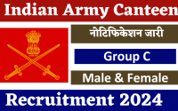 Army Canteen Recruitment 2024 | Group C Post | Download Application Form & Notification