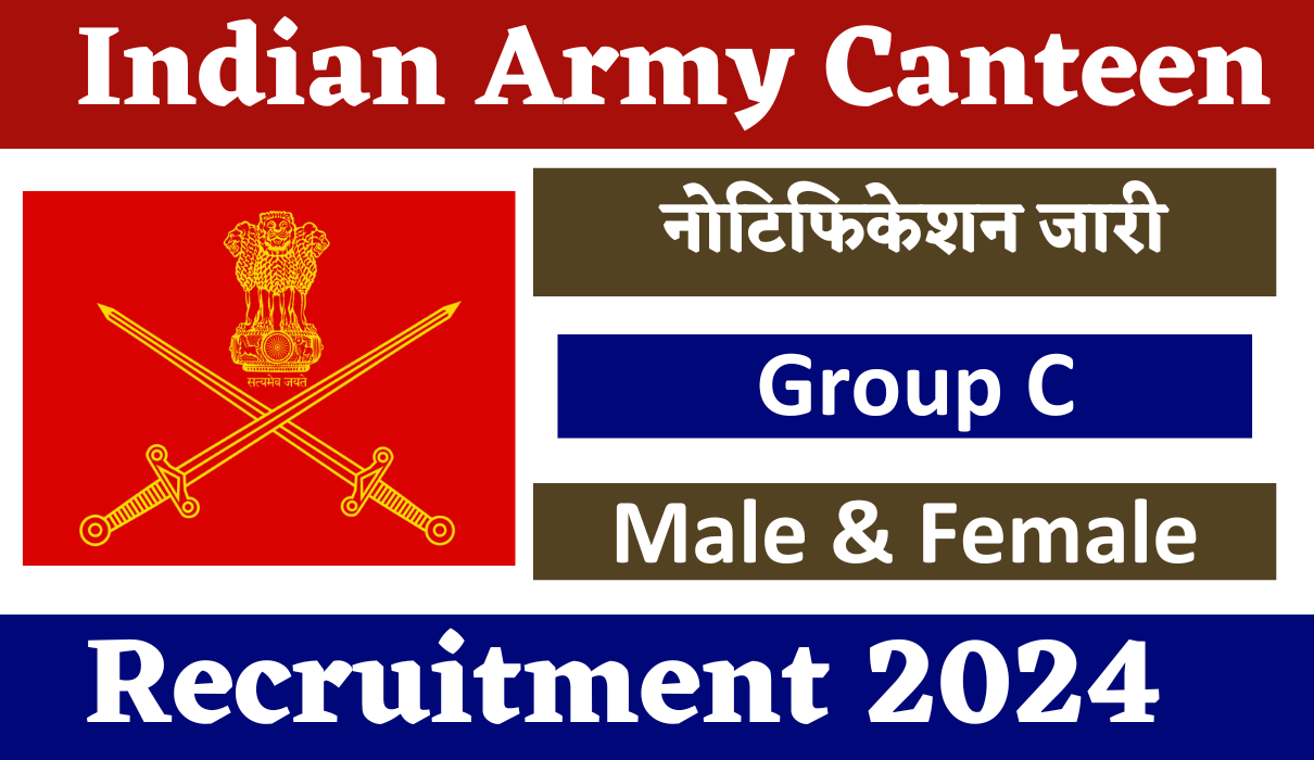 Army Canteen Recruitment 2024 | Group C Post | Download Application Form & Notification