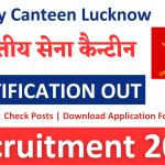 Army Canteen Lucknow Recruitment 2024 | MTS Post | Download Application Form & Notification