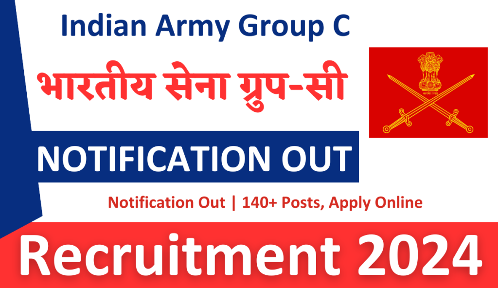 Army Group C Recruitment 2024 Notification Out | 140+ Posts, Apply Online