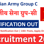 Army Group C Recruitment 2024 Notification Out | 140+ Posts, Apply Online