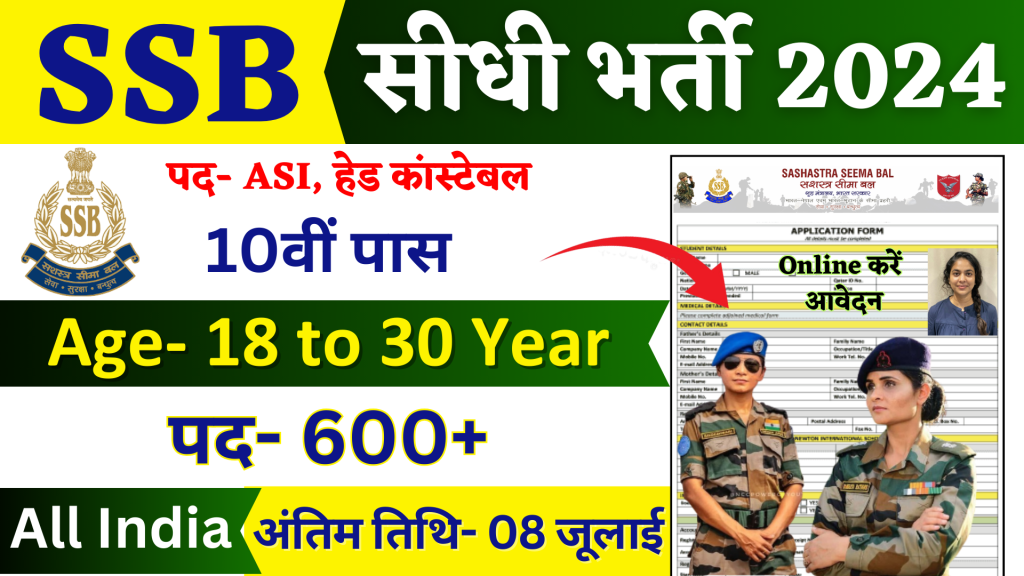 SSB Head Constable Recruitment 2024 Notification | 600+ Posts, Apply Online