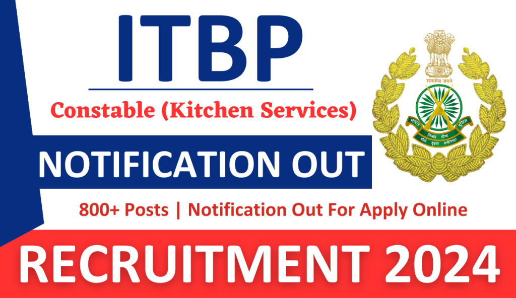 ITBP Constable Recruitment 2024 » Apply Online  800+ Posts | Download Notification