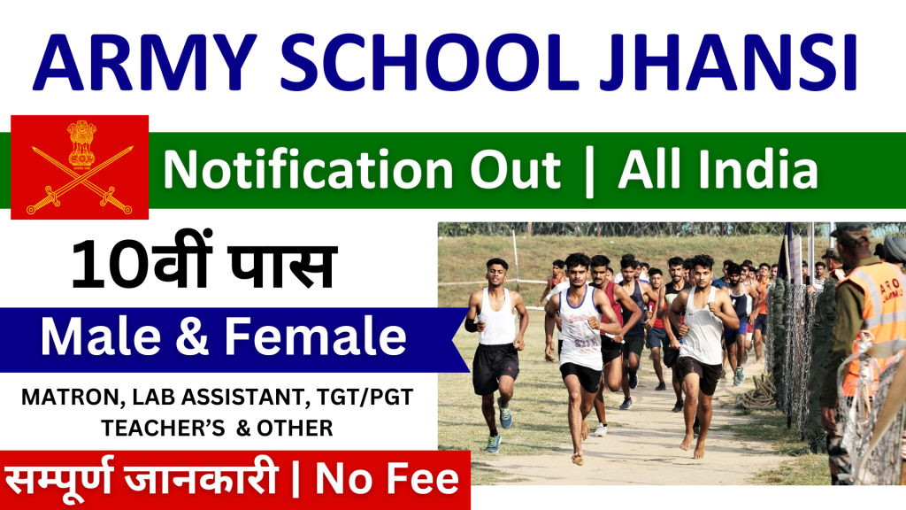 Sainik School Jhansi Recruitment 2024 : Check Post | Application Form and Notification