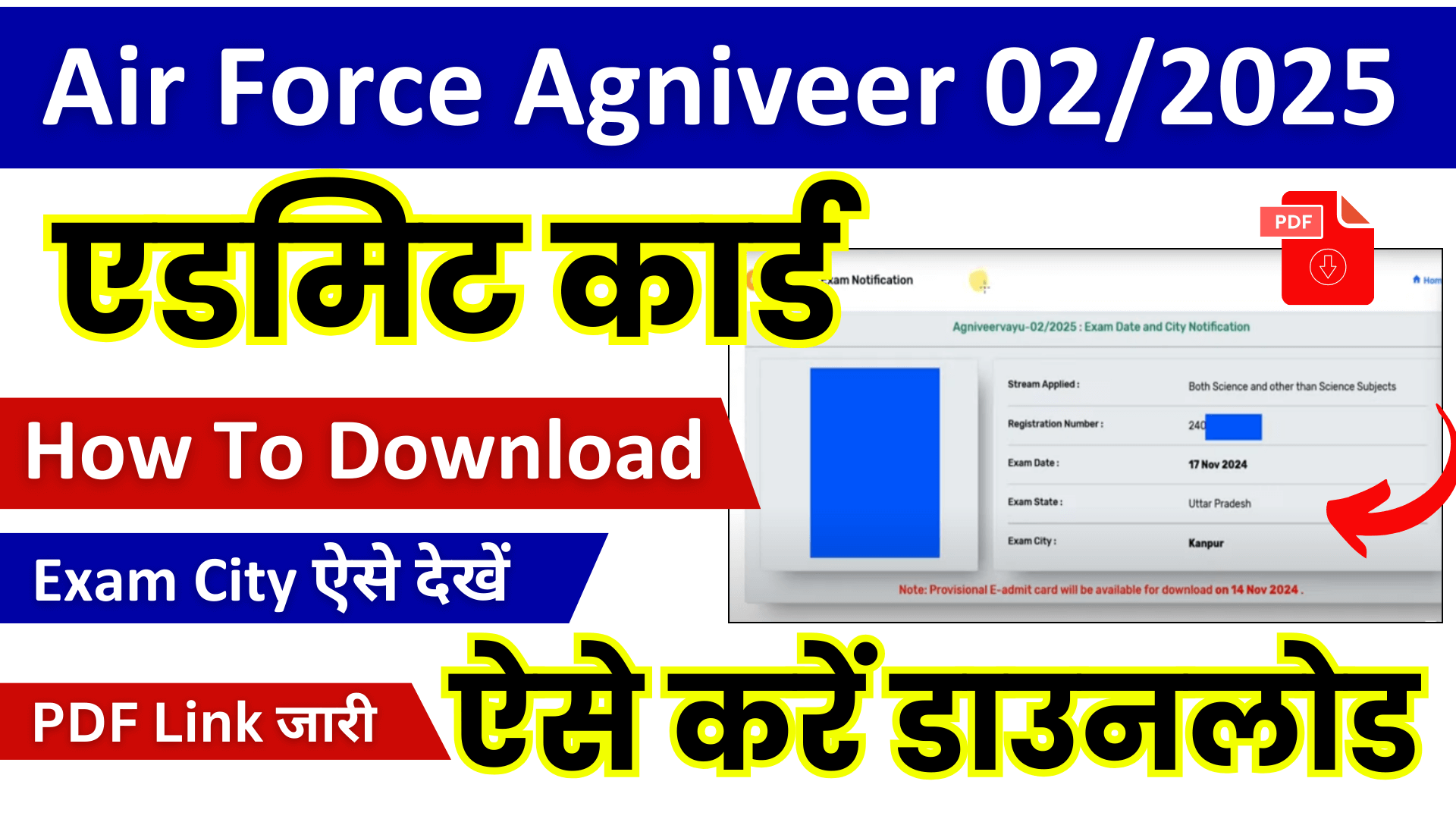 Air Force Agniveer Admit Card 2024 Released for 02/2025 Batch: Download Link and Check Exam City