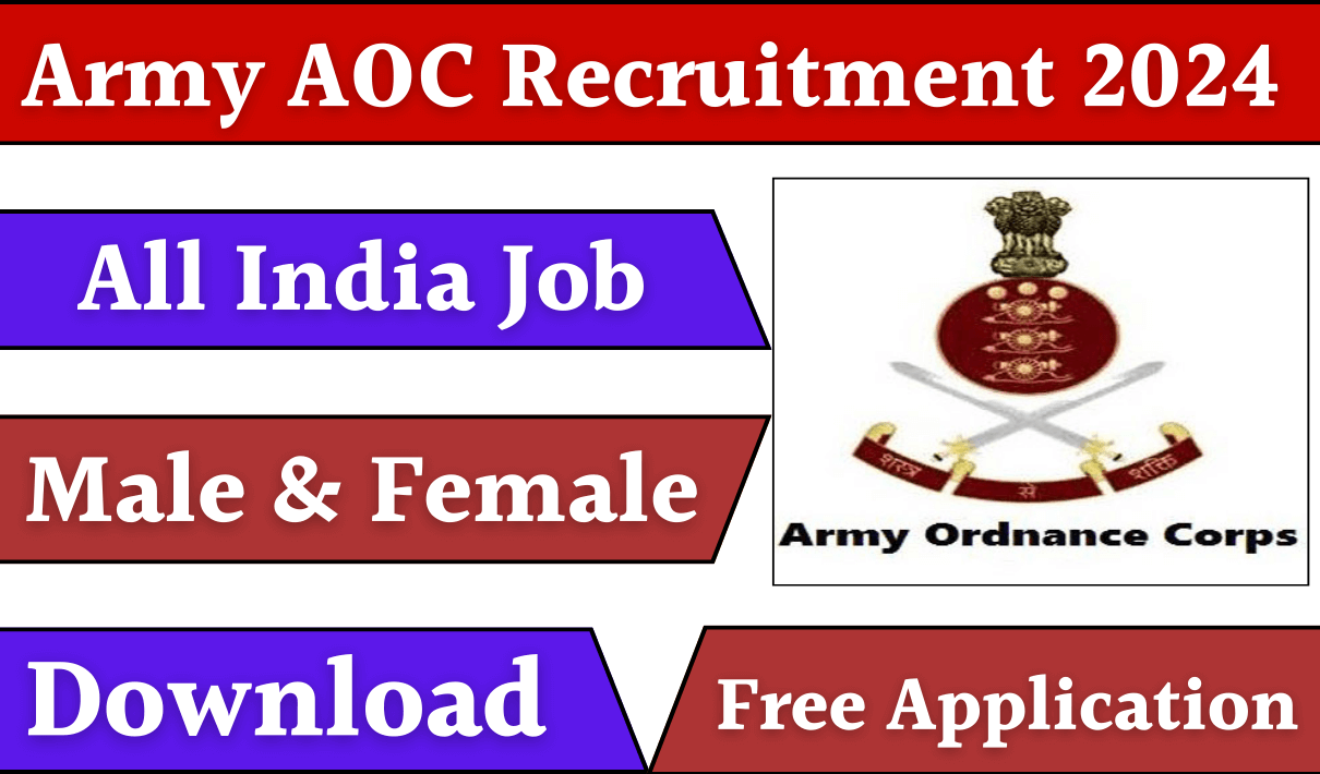 Army AOC Recruitment 2024 | 188 Vacancies, Check Post | Notification Link for Apply Online