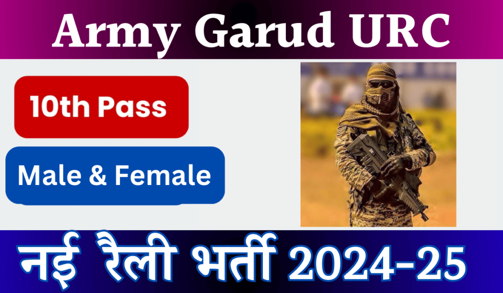 ARMY Garud Recruitment 2024-25 Notification Out, 10th Pass Candidates Can Apply