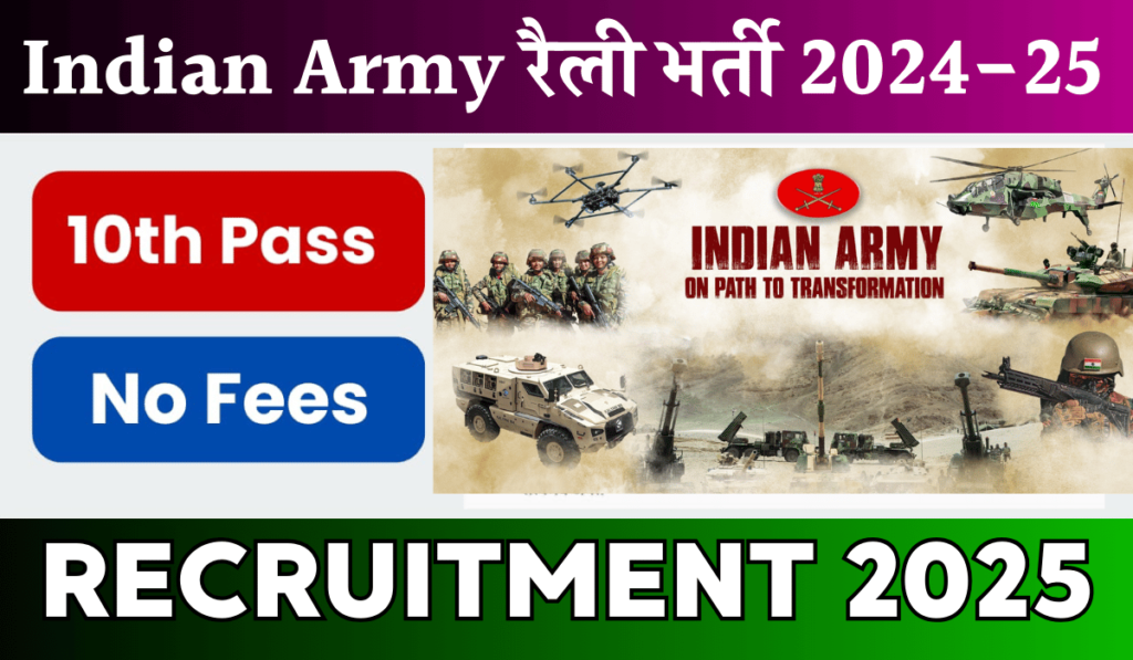 Indian Army Recruitment 2024-25 Notification and Application Form