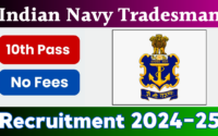 Indian Navy Tradesman Recruitment 2024-25 Notification Out For Apply Online