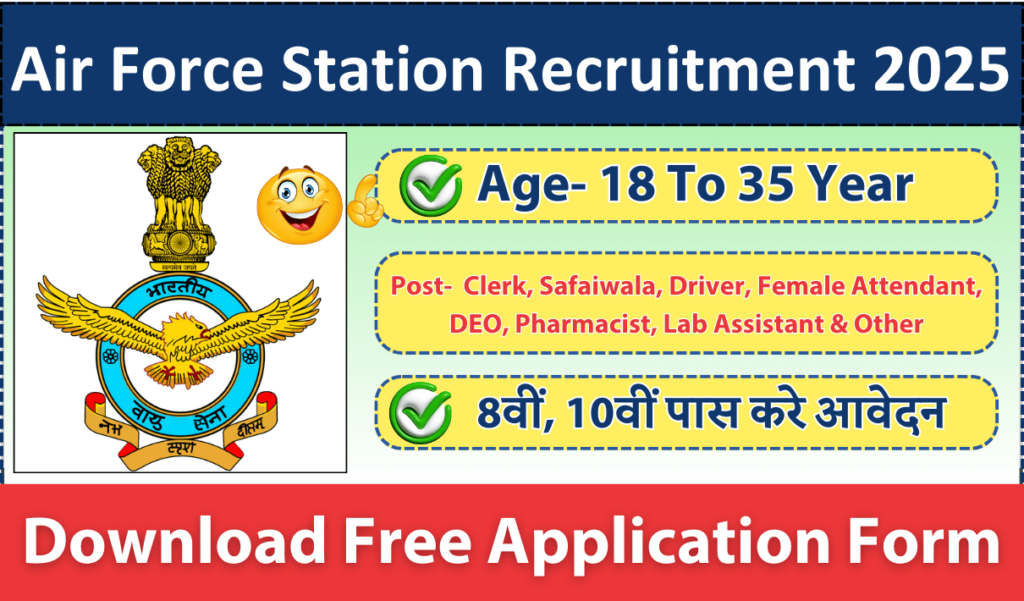 Air Force Station Recruitment 2025 » Notification Out For Group C+ Posts | ECHS Hindan (Ghaziabad)