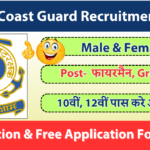 Indian Coast Guard Fireman Recruitment 2025 » Notification Out For 48 Posts Application Form