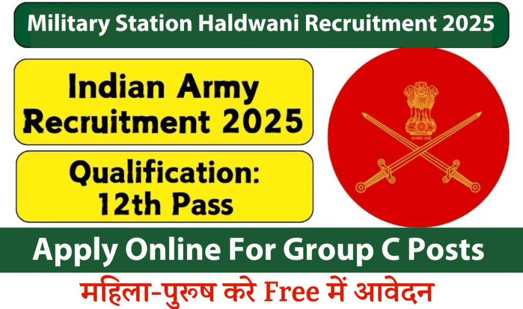 Military Station Haldwani Recruitment 2025 » Group C Posts | Notification and Application Form