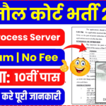 Narnaul Court Process Server Recruitment 2025 Notification » Free Application Form