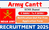 ECHS Jhansi Recruitment 2025 Notification » Peon, Chowkidar, Driver, Clerk Posts | Application Form