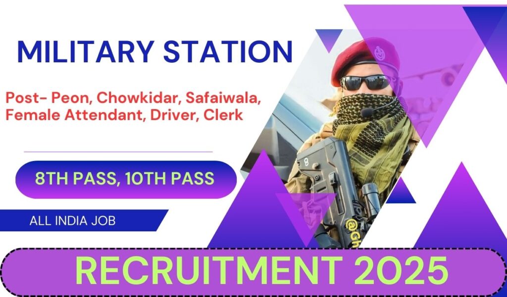 Military Station Gorakhpur Recruitment 2025 » Group C Posts | Notification and Application Form