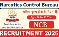 NCB Inspector Recruitment 2025 » Notification Out For 123 Sub Inspector Posts Direct Bharti