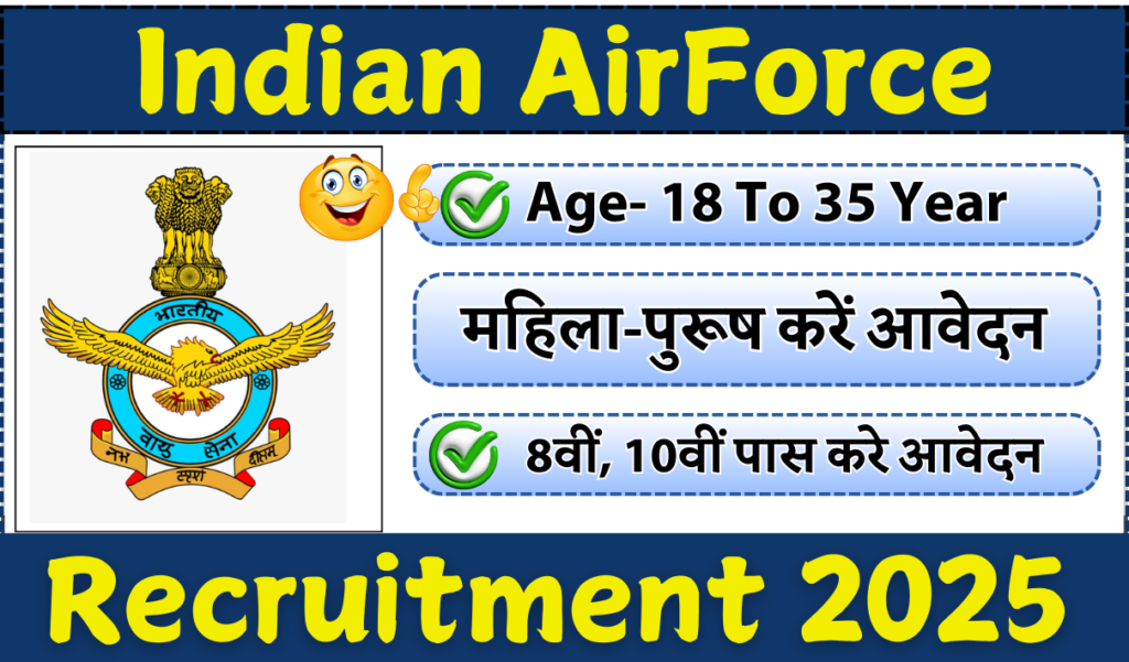 Indian AirForce Recruitment 2025 » 2600 Post | Notification Out For Various Posts
