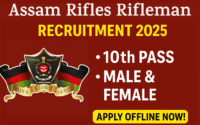 Assam Rifles Rifleman Recruitment 2025 Notification And Application Form