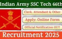 Army SSC Tech 66th Recruitment 2025 » Notification OUT for Apr 2026 Course, Apply Now