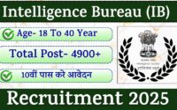 IB Security Assistant Recruitment 2025 » Notification Out For 4900+ Posts | Online Apply Link