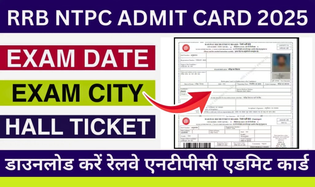 RRB NTPC Admit Card 2025 OUT | Download CEN 06/2024 Hall Ticket, Check Exam City & UG Notice