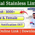 Jindal Stainless Recruitment 2025 » 3000+ Post | Notification And Apply Online Form