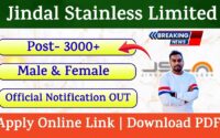 Jindal Stainless Recruitment 2025 » 3000+ Post | Notification And Apply Online Form
