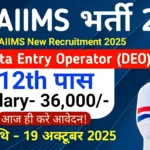 AIIMS Delhi DEO Recruitment 2025 Notification, Eligibility, and Application Form Link