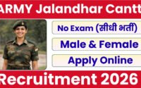 ARMY Jalandhar Cantt Recruitment 2026 Notification » Group C Posts ECHS Application Form